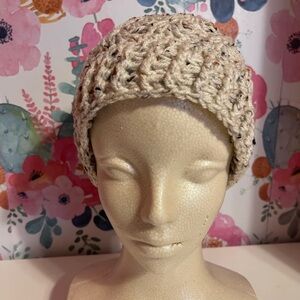 Handcrafted Cream Knit Beanie